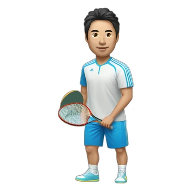 asian argentinian ping pong champ sticker