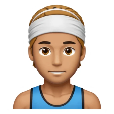 Male Athlete wear headband sticker