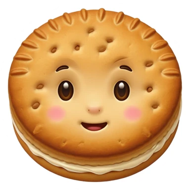 cute biscuit no cream sticker