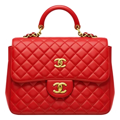 chanel flap bag bright red color bag  sticker