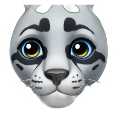 Black Panther with blue eyes sticker