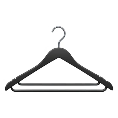 one black clothed clothing hanger sticker