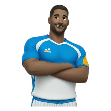 Handballer Trikot blau sticker