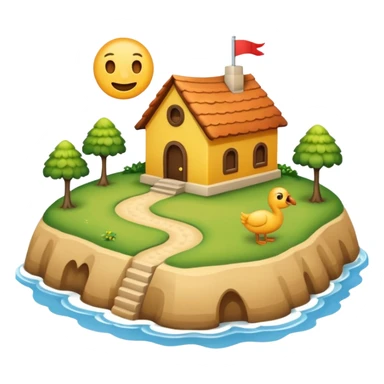Mach mir einen einfachen Emoji von der Insel Sylt, wie wenn man sie von oben sehen würde auf einer Landkarte  sticker