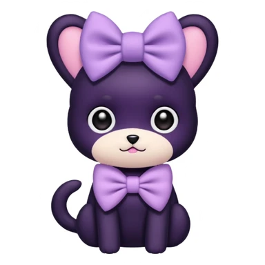 cute, Kuromi, purple, pastel sticker