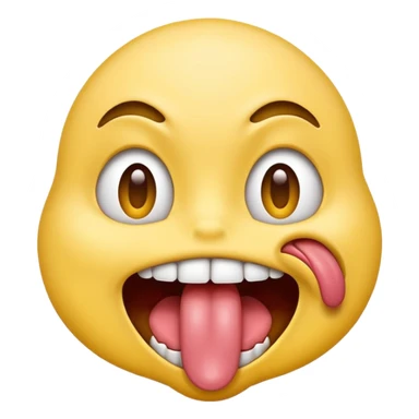 An emoji sticking there tongue out and chocking themselves  sticker