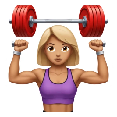 donna che solleva pesi sticker