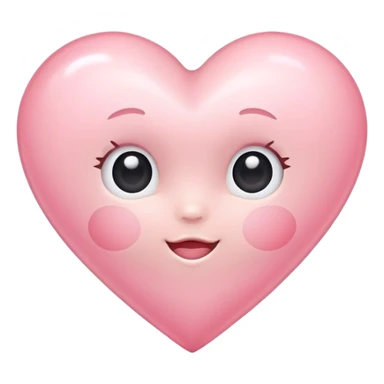 Cute light baby pink heart sticker