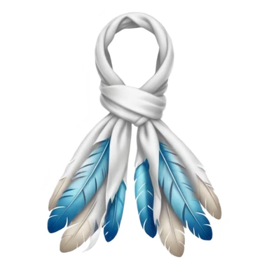 feather scarf, light and airy sticker