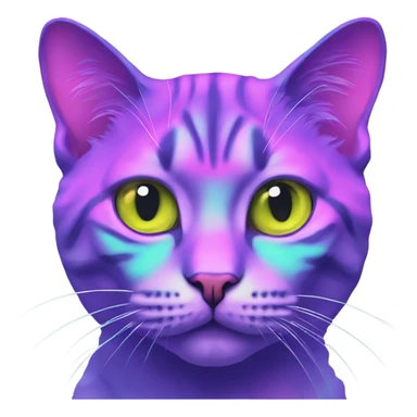 Trippy vaporwave cat sticker