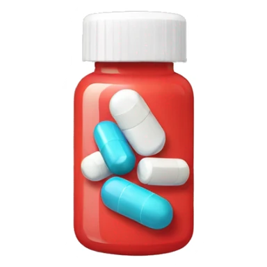 pills falling from pill bottle sticker