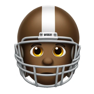 Poo with football helmet sticker
