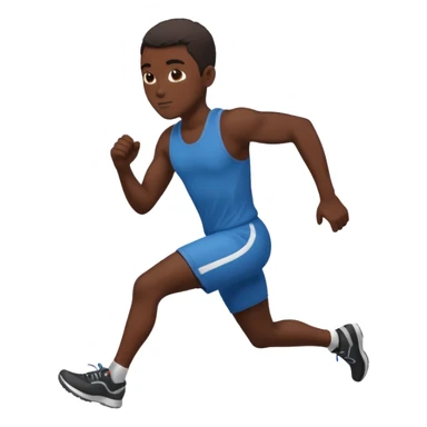 black man chasing a kid sticker