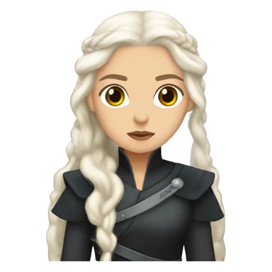 daenerys targaryen dark eyes dark clothes long hair sticker