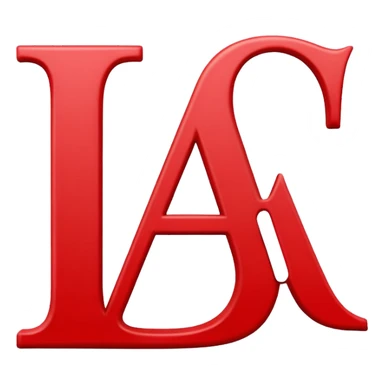 White text letter A in red square sticker