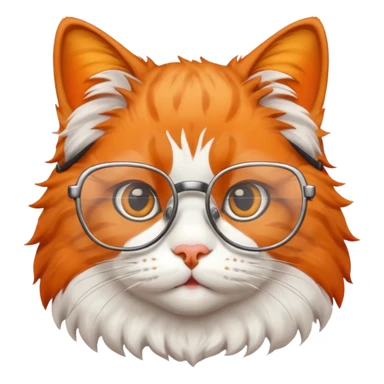 Cat with glasses sticker