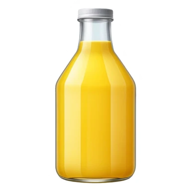 Yellow juice bottled sticker