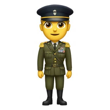 A guy wih a military dress sticker