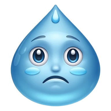 gota de agua con cara triste sticker