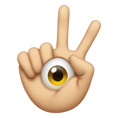 rolling eye emoji with hand up sticker