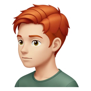 The side face of a red-haired boy sticker