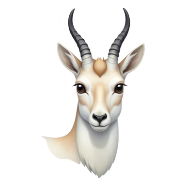 ghostly, ethereal and spiritual white pronghorn sticker