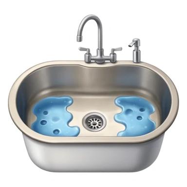 Dishes in a sink sticker