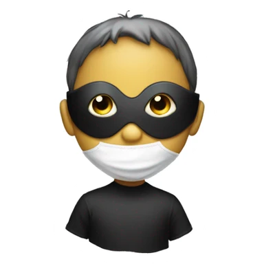 Full Body masked boy looking at viewer sticker