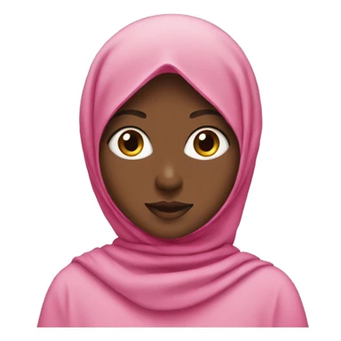 Girl with a pink hijab  sticker