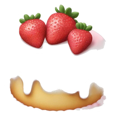 Light Pink strawberries and cream birthday cake  sticker