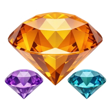 orange, green , yellow , blue and purple diamond emojis (all seperate) sticker