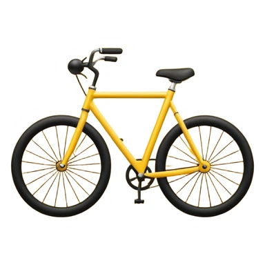 Create a Telugu Desam Party (TDP) flag emoji: bright solid yellow background, simple black bicycle icon in the center. Flat emoji style, bold colors, clean edges, no text, no gradients, no shadows. Square 1:1 ratio, transparent background, minimal and clear like a system emoji. sticker