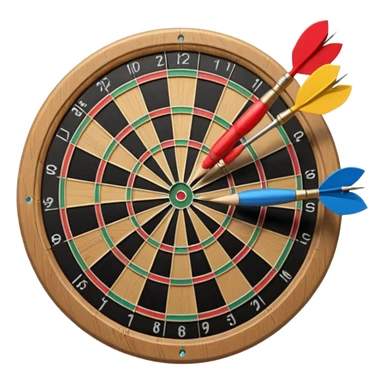 Dartboard with darts sticker