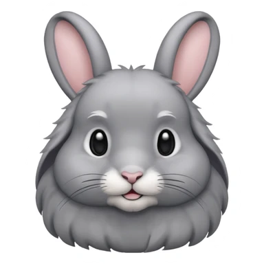 grey rabbit with floppy ears  sticker