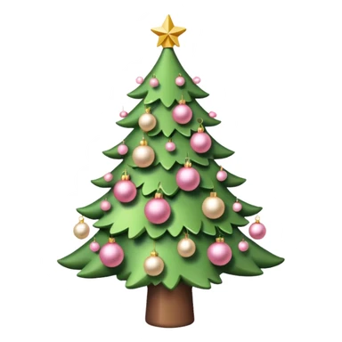 light green and light pink xmas tree sticker
