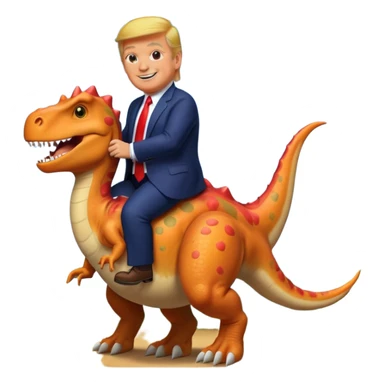 Trump riding a dinosaur sticker