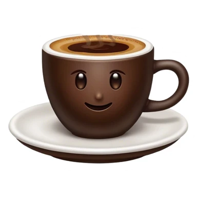 Cinematic Realistic Turkish Coffee Drink Emoji, depicted as a small cup of strong, aromatic coffee with thick foam rendered with detailed textures and warm, inviting lighting. sticker