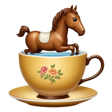Horse in cup  sticker