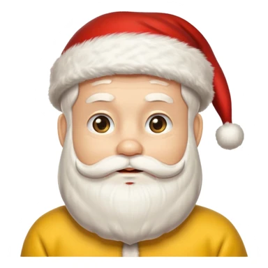 create a yellow santa image with santa hat sticker