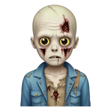 decaying zombie boy sticker