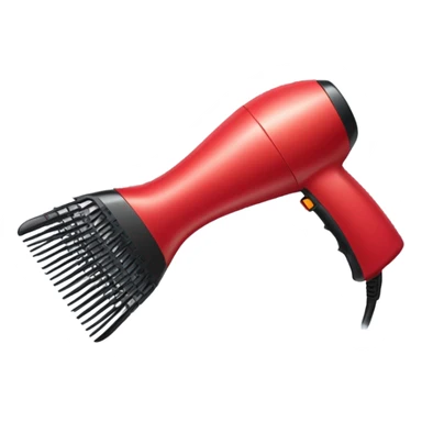 hair dryer and comb red color sticker