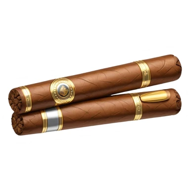 A luxury cigar emoji made of silver chrome, smooth metallic texture, minimal shape, glossy reflections, rich swag aesthetic, iOS emoji style, centered, clean white background sticker