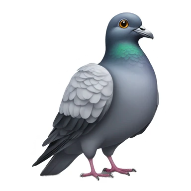 pigeon standing behind pigeon sticker