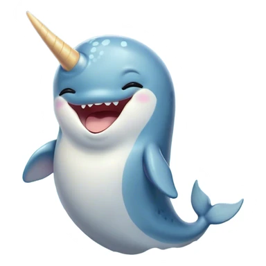 Cinematic Cute Yawning Narwhal Portrait Emoji, Head tilted slightly with a dramatic, wide-open yawn, showcasing a sleek, graceful form and a subtly curved tusk, sleepy eyes half-closed in drowsy contentment, Simplified yet irresistibly adorable features, highly detailed, glowing with a soft, cozy oceanic glow, high shine, relaxed yet expressive, stylized with a touch of whimsical charm, bright and endearing, soft glowing outline, capturing the essence of a drowsy yet affectionate sea guardian that seems ready to drift out of the screen for a nap! sticker