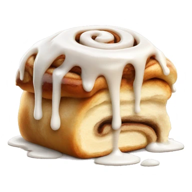 cinnamon roll with frosting on top melting sticker