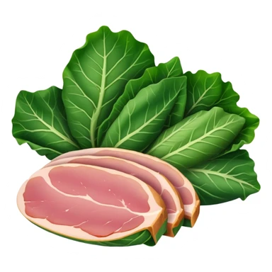 Steamed Collard greens with ham sticker