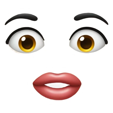 kissy face with heart sticker