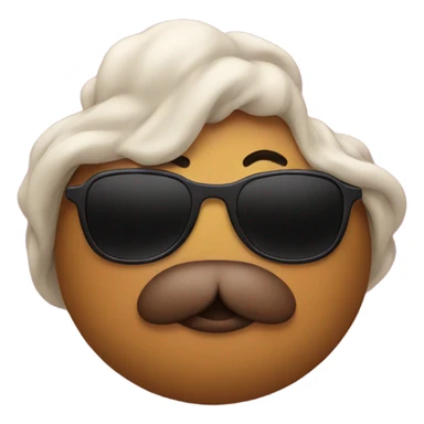 poo with sunglasses sticker