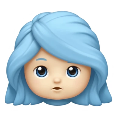 Mache einen coquette emoji ne babyblaue schleife ohne Gesicht nur eine Schleife kein Mensch  sticker