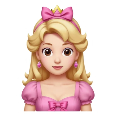 Princess peach with a ribbon on her hair full body sticker